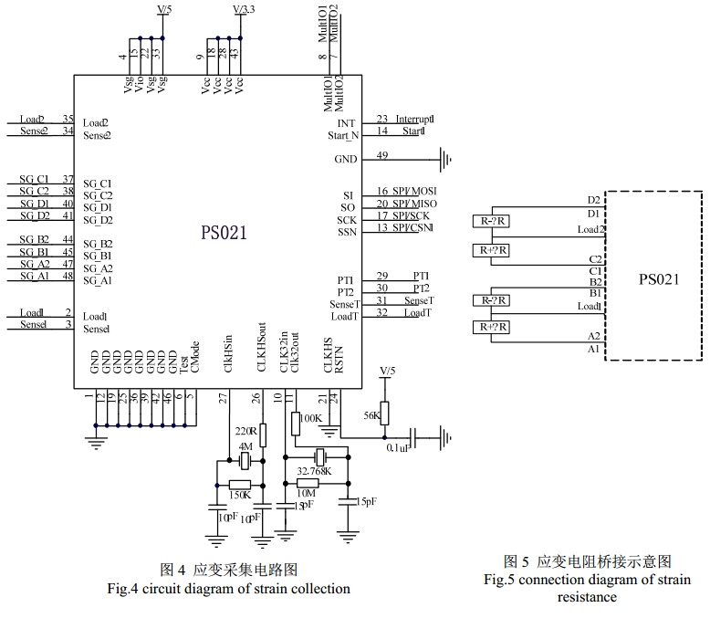 圖 4 應(yīng)變采集電路圖